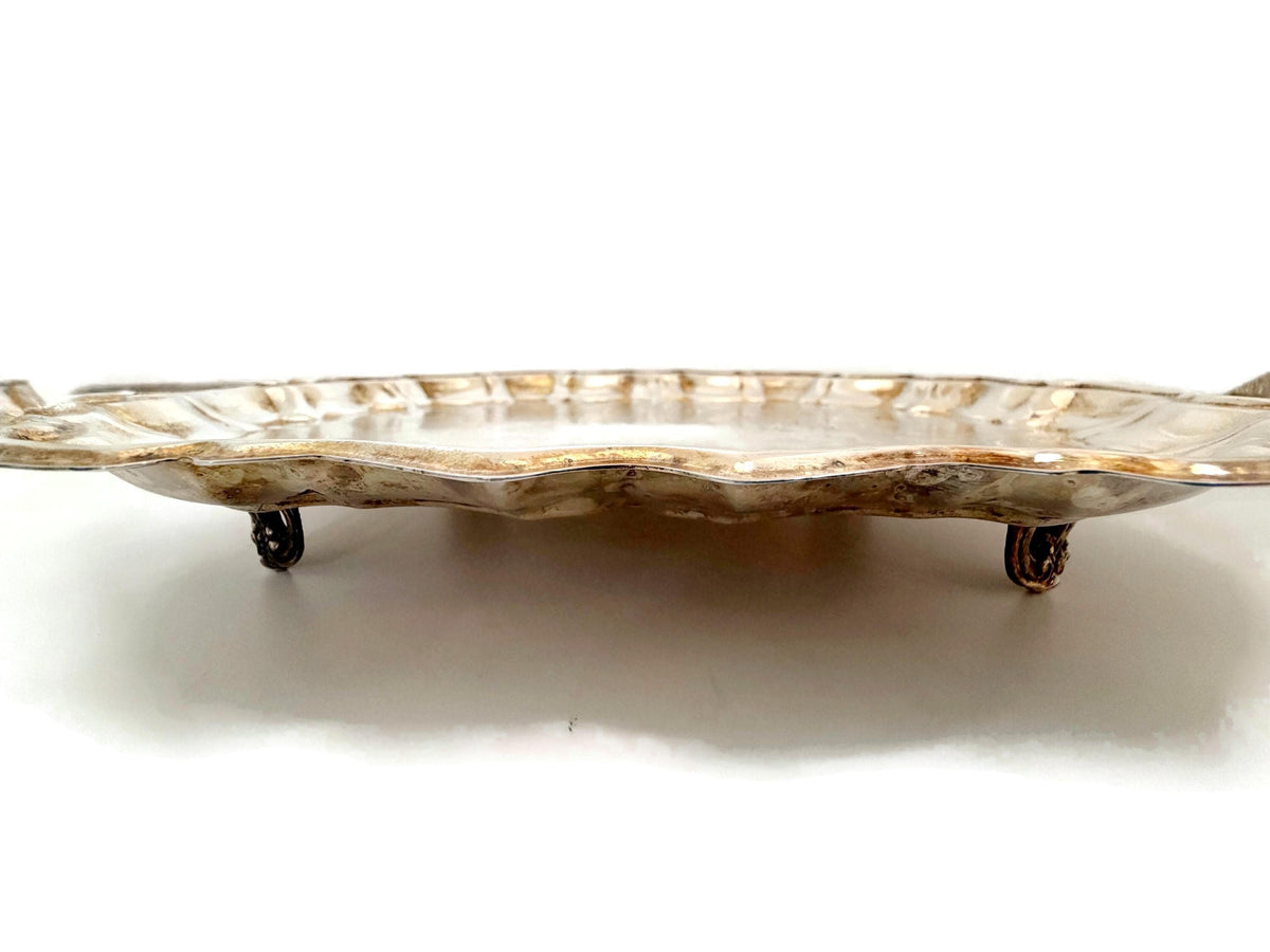 Vintage Ornate Silverplate Tray by Raimond
