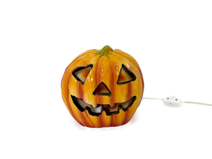 Midcentury Jack O Lantern Ceramic Lamp Planter at Duckwells