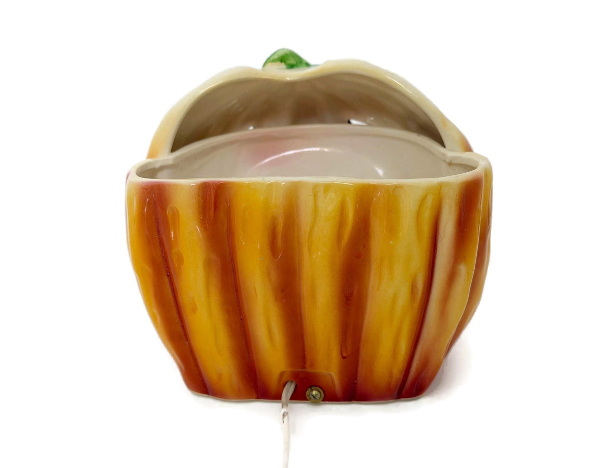 Midcentury Jack O Lantern Ceramic Lamp Planter at Duckwells