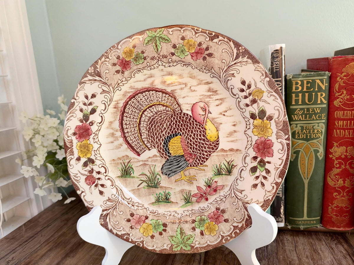 Vintage Thanksgiving Turkey Plate at Duckwells