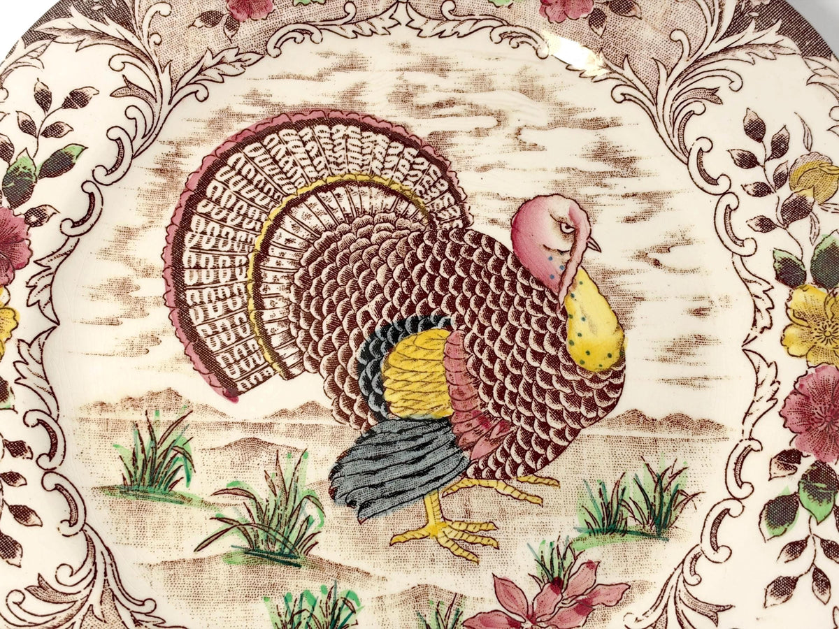 Vintage Thanksgiving Turkey Plate at Duckwells