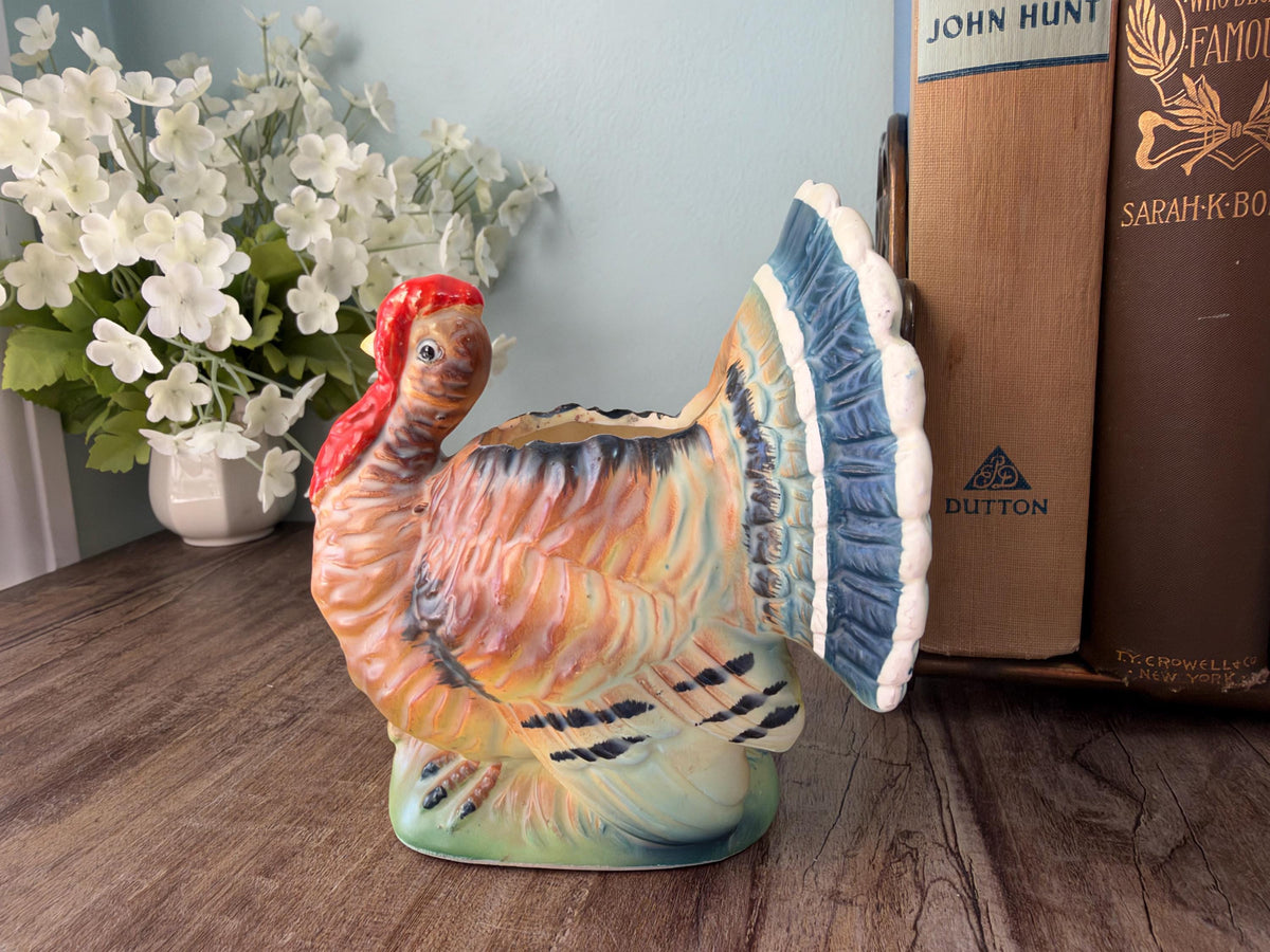 Midcentury Ceramic Turkey Planter by Relpo at Duckwells