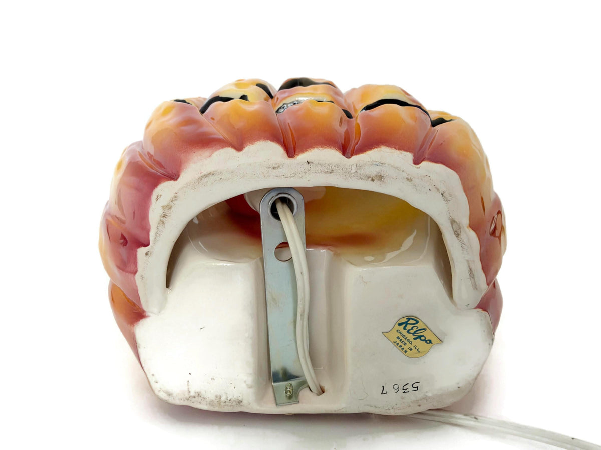 Midcentury Jack O Lantern Ceramic Lamp Planter at Duckwells