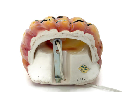 Midcentury Jack O Lantern Ceramic Lamp Planter at Duckwells