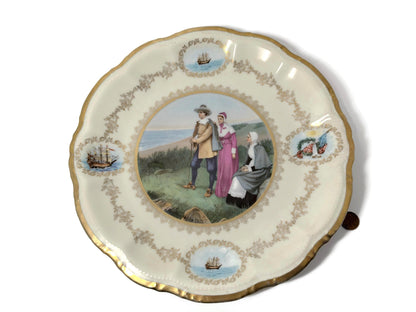 Antique Pilgrim Exiles Plate at Duckwells