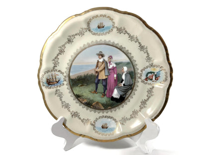 Antique Pilgrim Exiles Plate at Duckwells