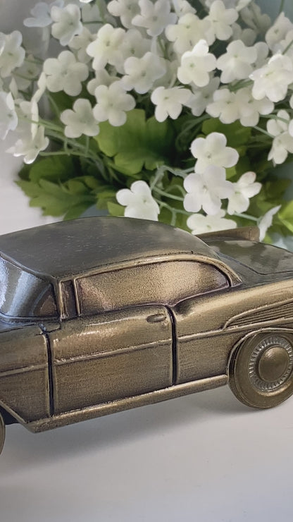 Vintage 1957 Chevy Automobile Cast Metal Coin Bank