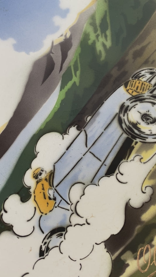 Antique Racing Car Plate by K&G Luneville