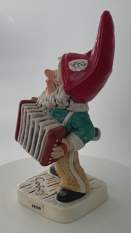 Vintage Gnome Accordionist Figurine by Goebel