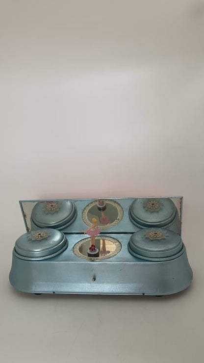 Vintage Musical Dresser Tray with Dancing Ballerina