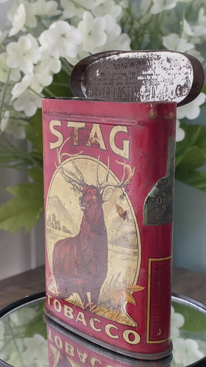Antique Stag Pocket Tin
