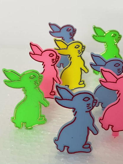 Vintage Plastic Bunny Cake Decorations