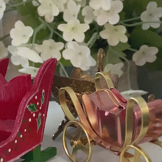 vintage sleigh ornaments