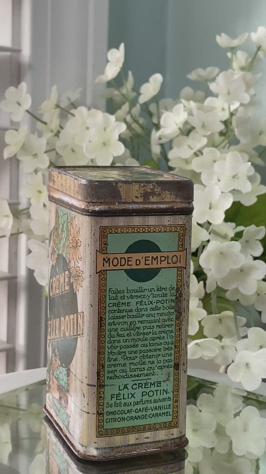 Antique French Grocery Tin Can