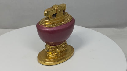 Vintage Ronson Leona Pink Enamel Table Lighter