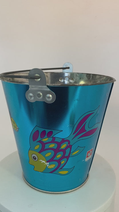 Vintage Tin Litho Beach Pail Toy by Ohio Art
