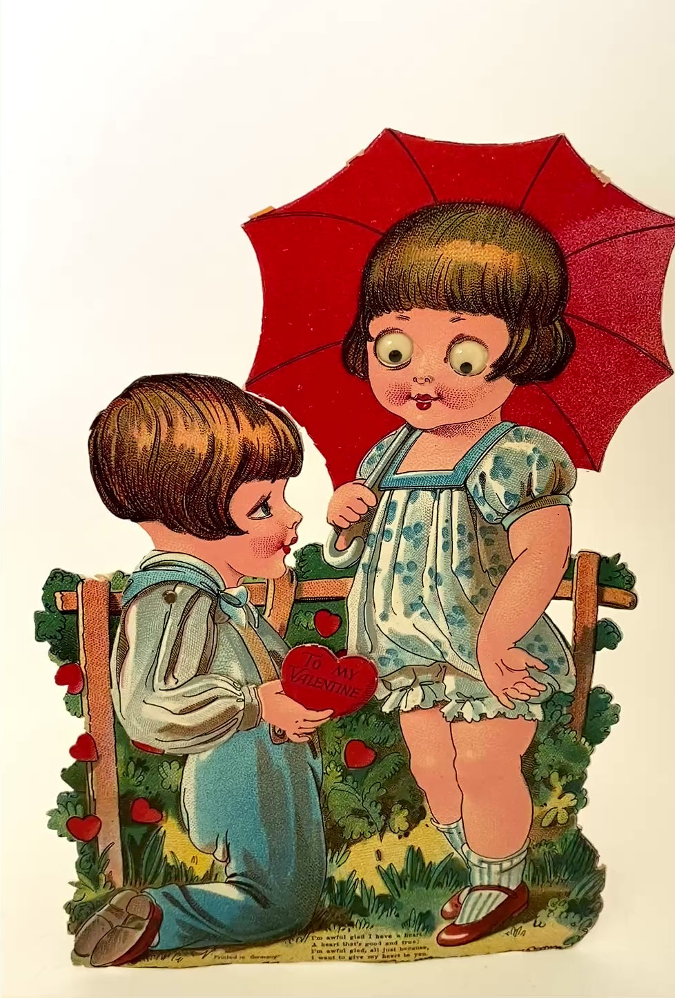 Antique Googly Eyed Valentines Card Video