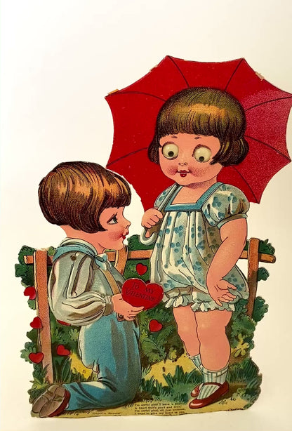 Antique Googly Eyed Valentines Card Video