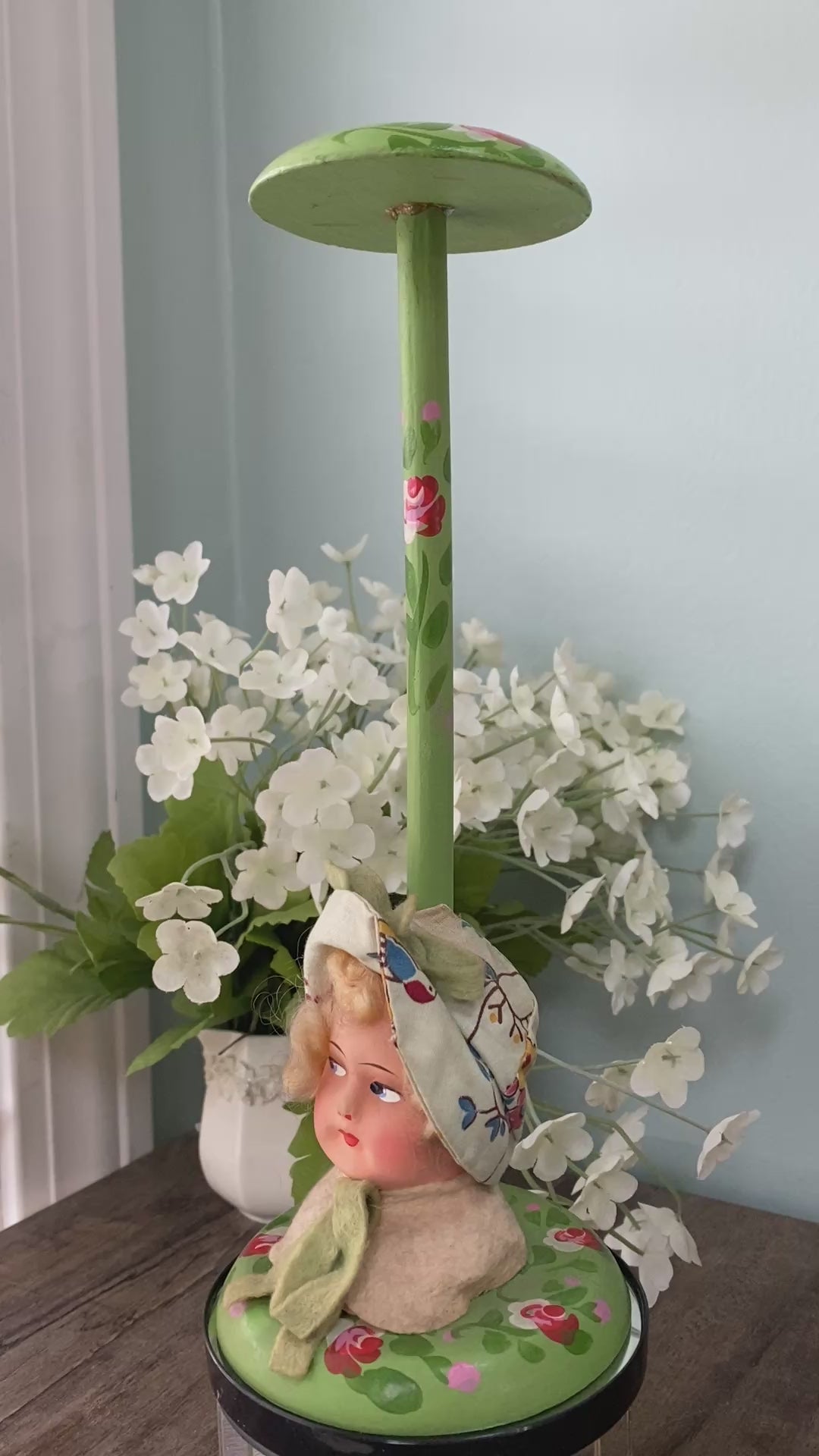 Antique Hatstand with Girl Face