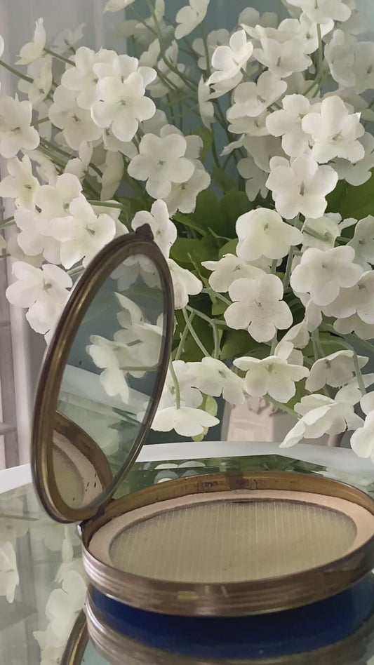 Midcentury Notre Dame Mirrored Compact