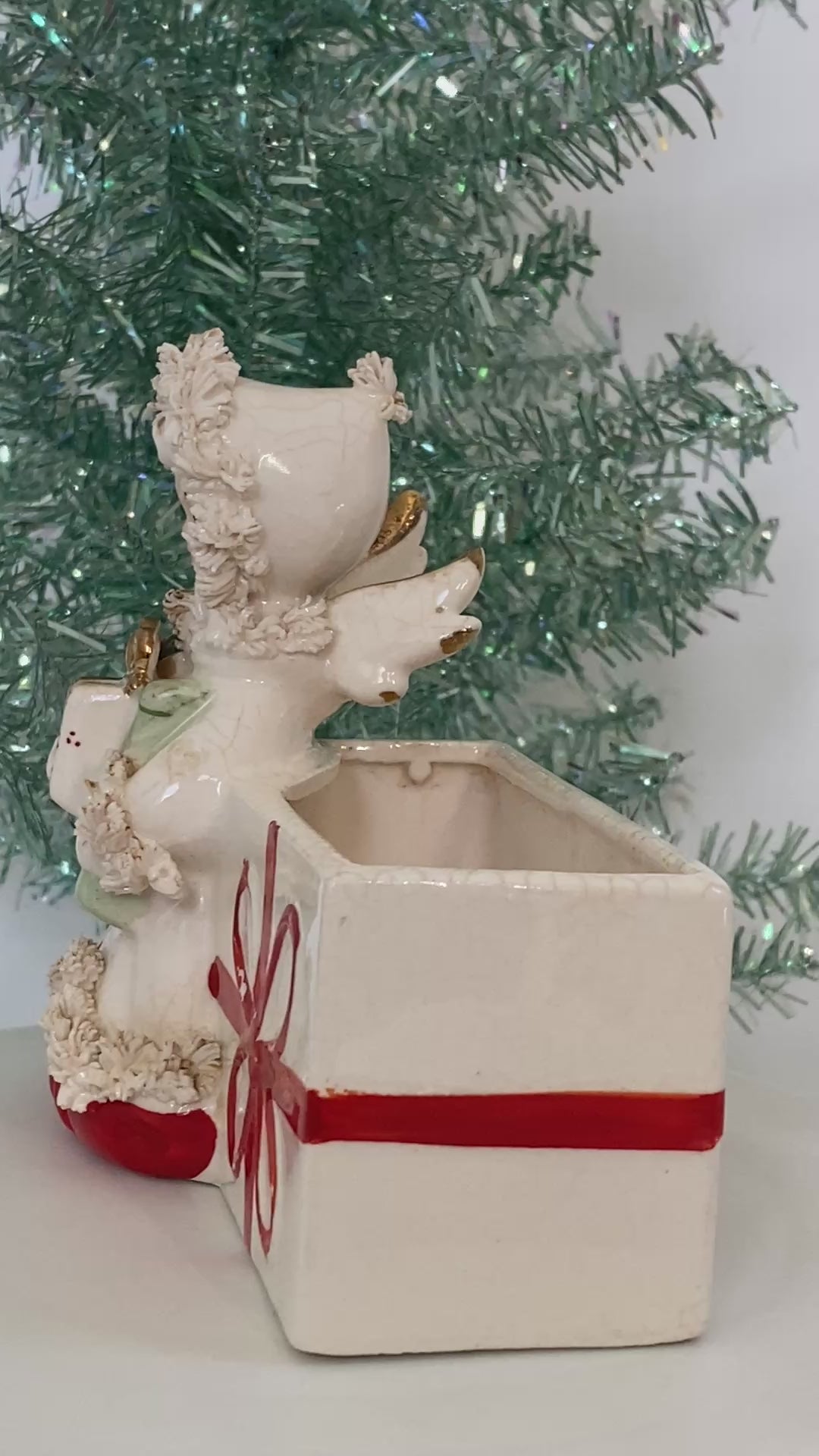 vintage Christmas Angel ceramic planter
