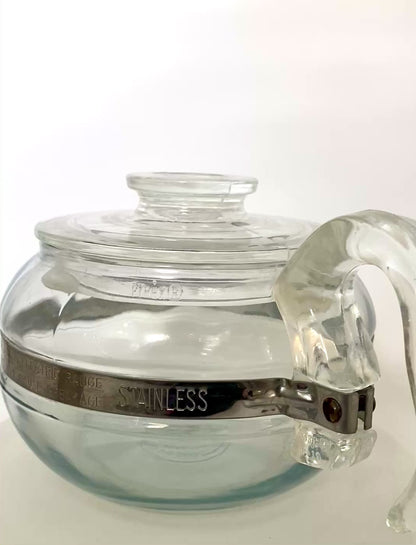 midcentury pyrex glass teapot