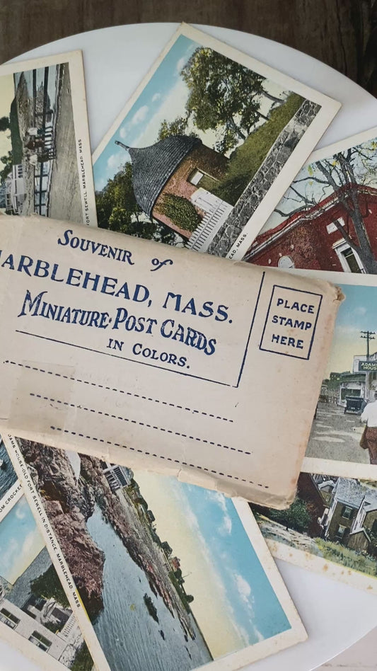 Antique Marblehead Massachusetts Photo Miniature Post Cards