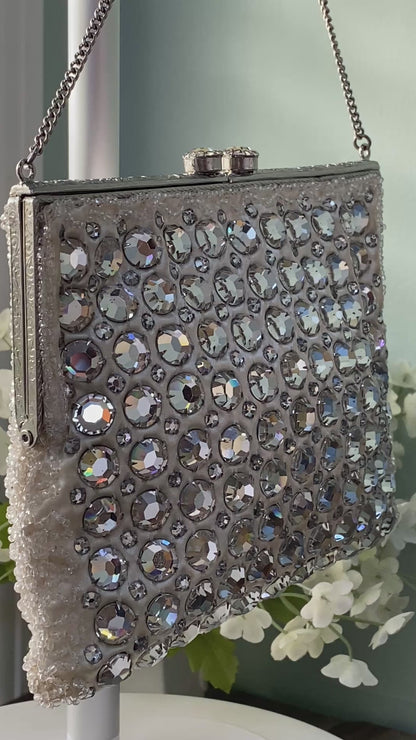 Vintage Rhinestone Beaded Evening Bag by Cyreld Paris