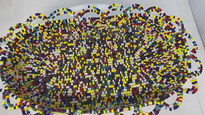 Wired Multicolored Beaded Tray