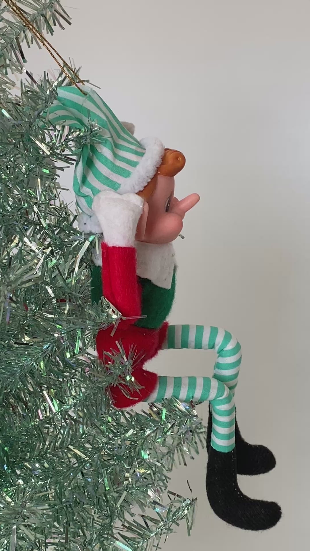 vintage Christmas Elf Ornament
