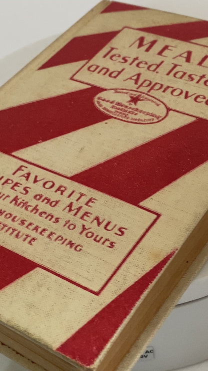 Vintage 1930s Cookbook Good Housekeeping's Book of Meals