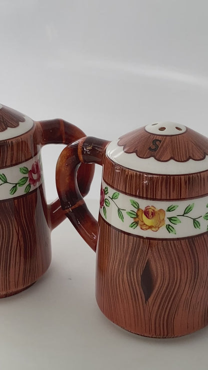Vintage Orchard Ware Ceramic Salt and Pepper Shakers