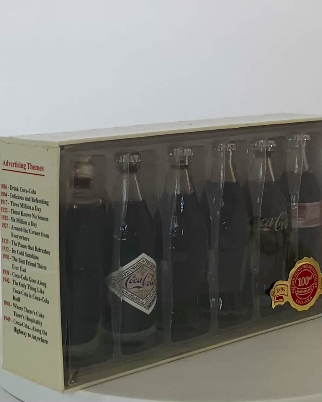 Miniature Coca Cola Bottle Set