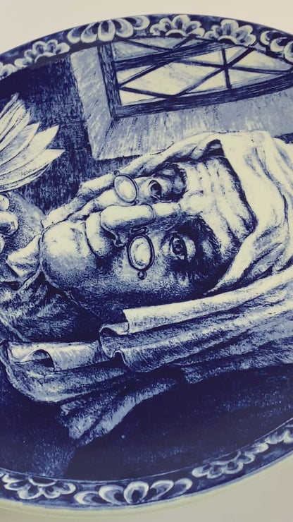 Vintage Delfts Old Fisherman's Wife Charger Plate