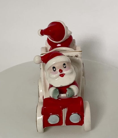 Midcentury Holt Howard Santa in Car Candle Holders