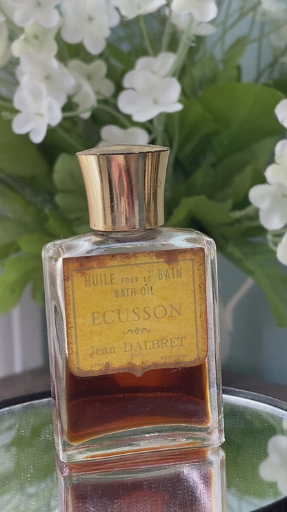 Vintage Jean D'Albret Ecusson Perfumed Bath Oil, .5oz