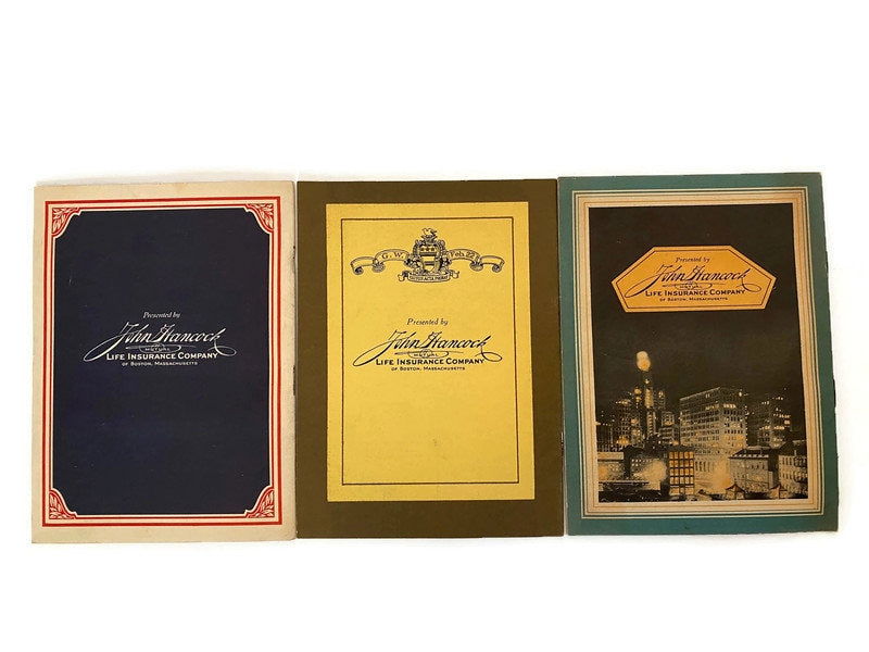 1920s Historic Brochures By John Hancock Life Insurance - Duckwells