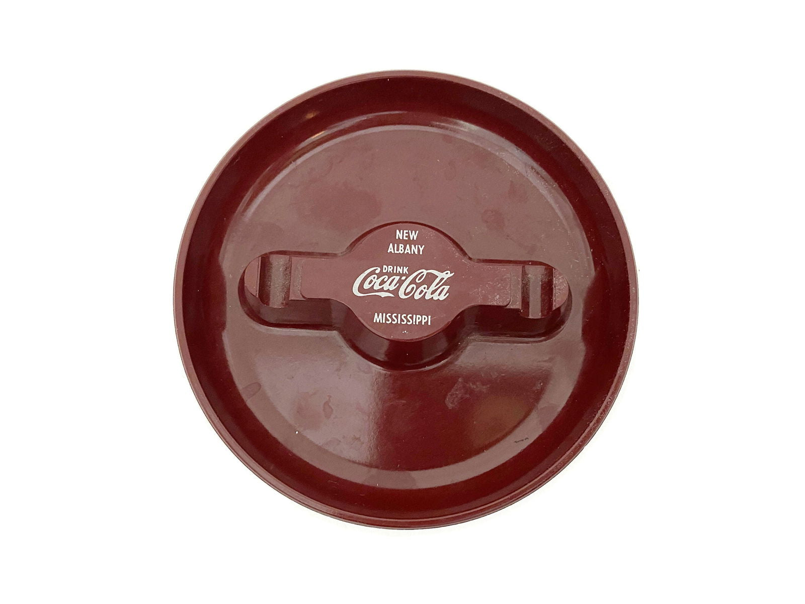 1950s Coca Cola Plastic Ashtray New Albany Mississippi - Duckwells
