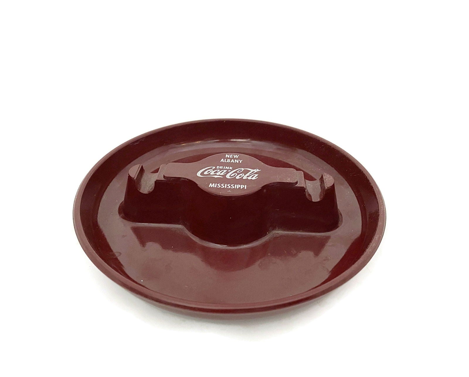 1950s Coca Cola Plastic Ashtray New Albany Mississippi - Duckwells