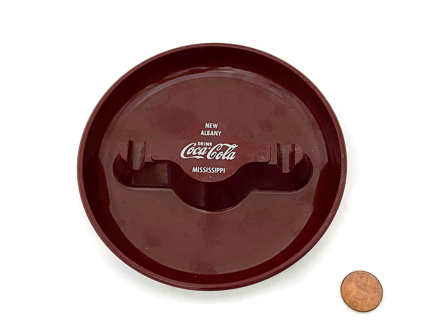 1950s Coca Cola Plastic Ashtray New Albany Mississippi - Duckwells