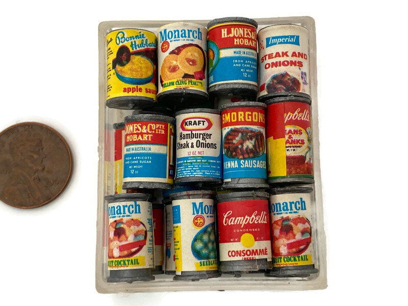 1970s Miniature Canned Food Containers - Duckwells