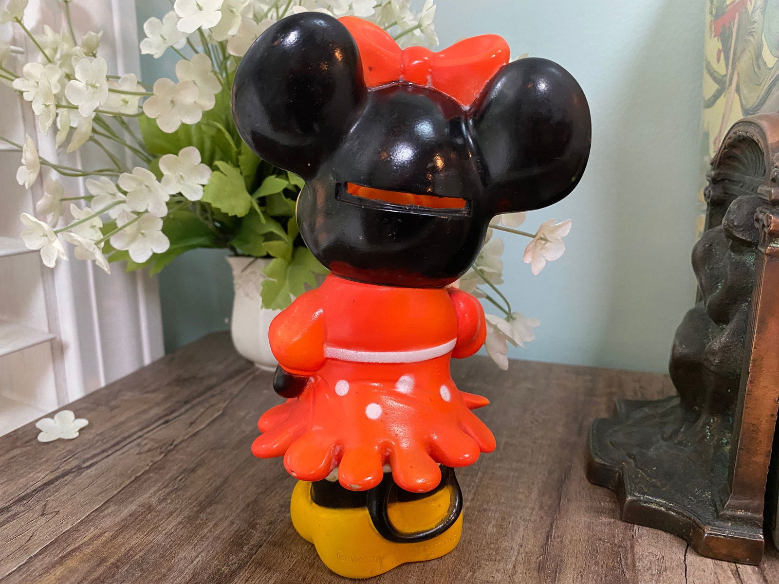 1970s Minnie Mouse Plastic Piggy Bank - Duckwells