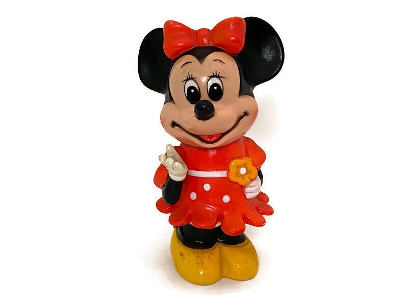 1970s Minnie Mouse Plastic Piggy Bank - Duckwells
