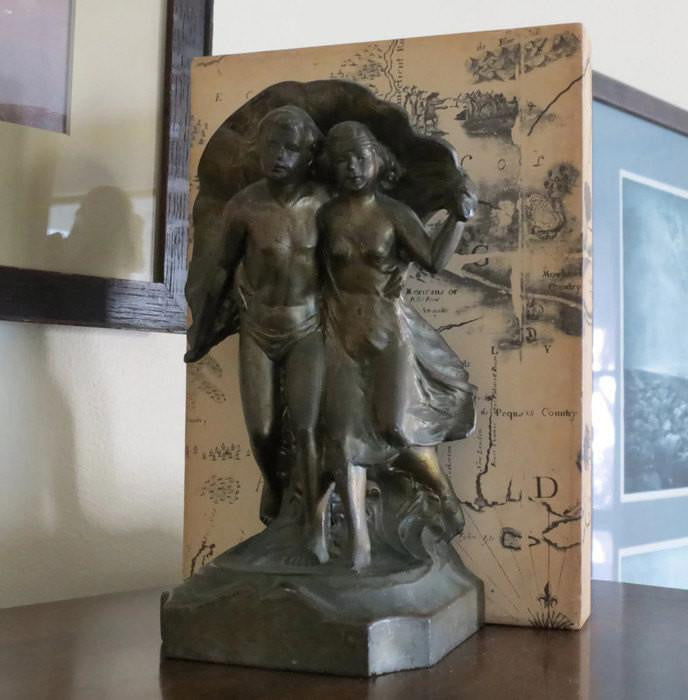 Antique Art Nouveau Bookends - Duckwells