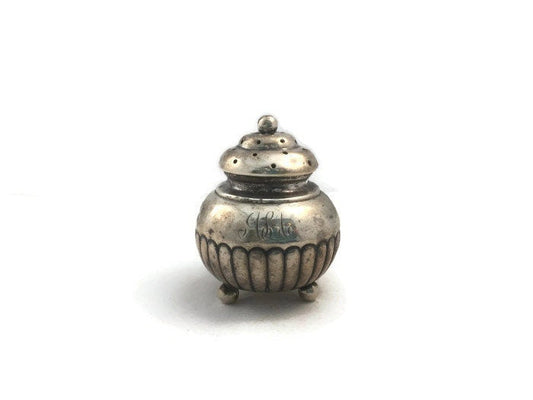 Antique Bigelow Kennard Makers Sterling Silver Salt Shaker - Duckwells