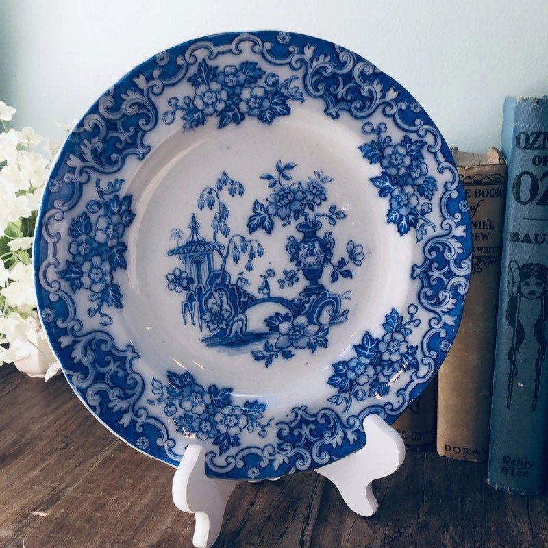 Antique Blue and White Transfer Plate - Duckwells