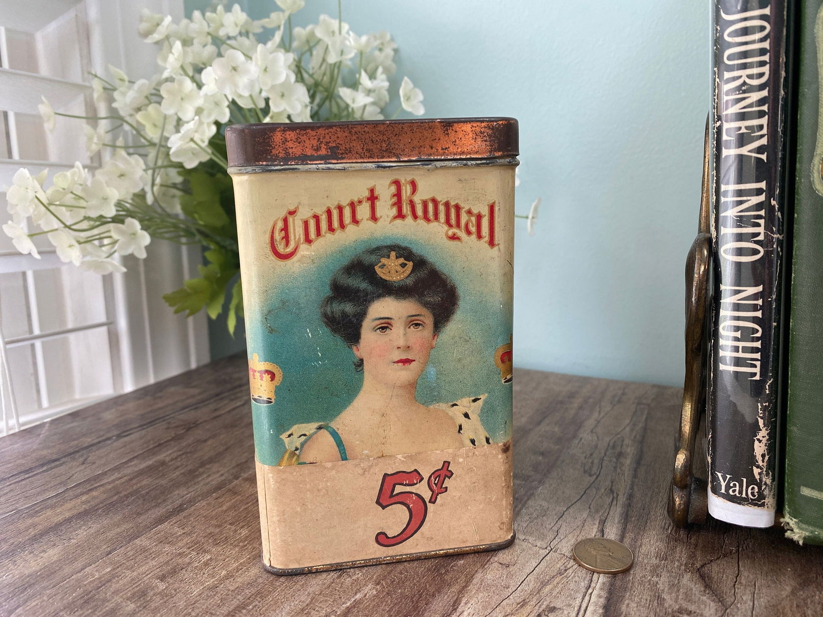 Antique Bond Street Advertising Tin with Tax Stamp - Duckwells