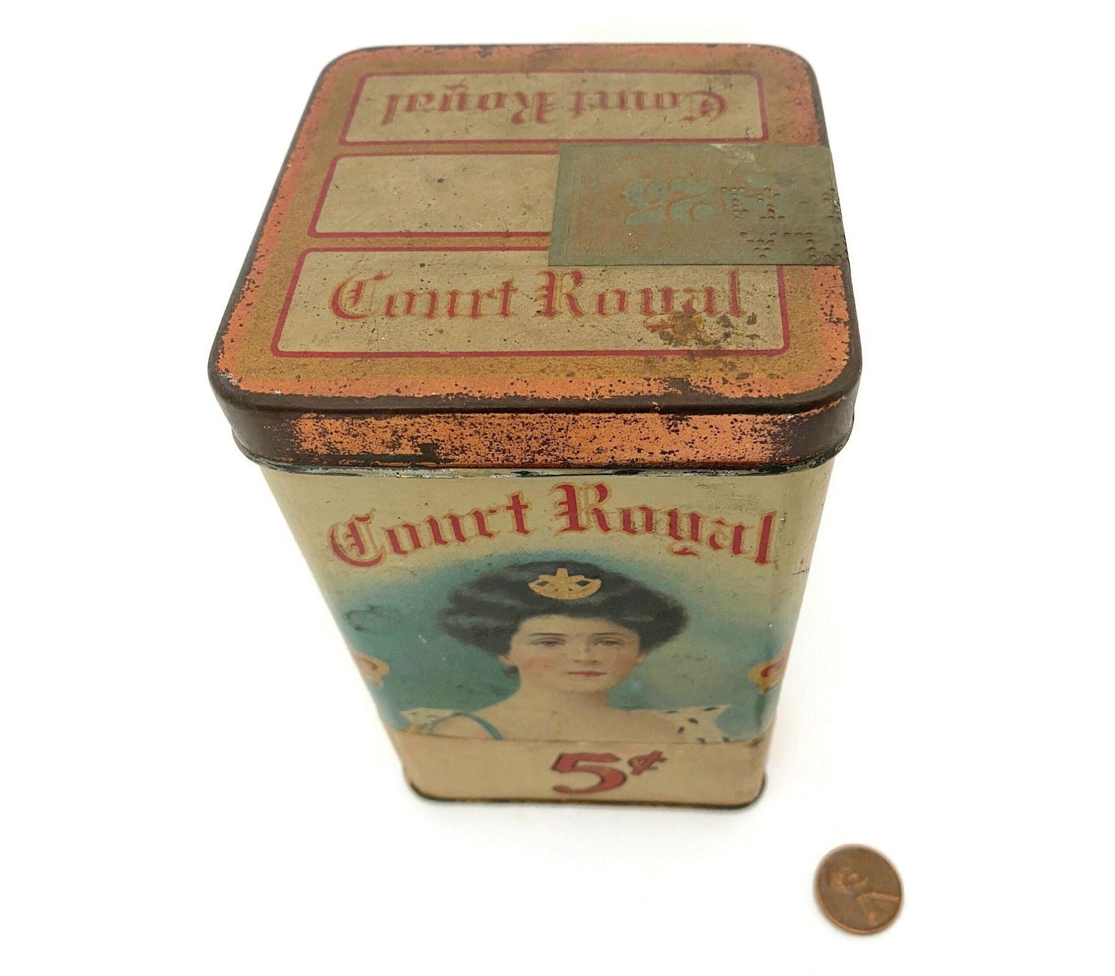Antique Bond Street Advertising Tin with Tax Stamp - Duckwells