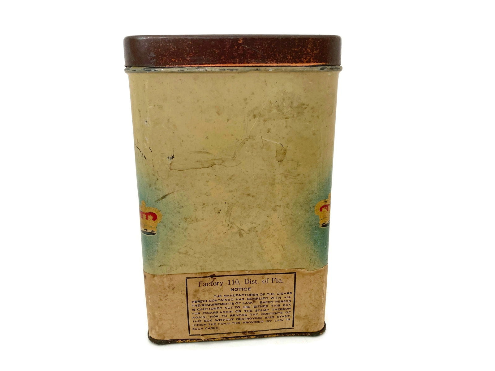Antique Bond Street Advertising Tin with Tax Stamp - Duckwells
