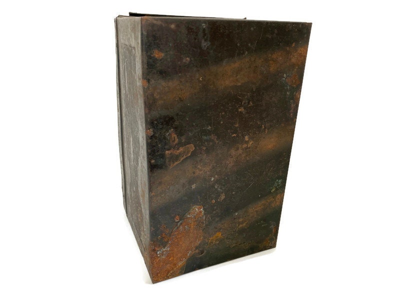 Antique Diamond Match Company Tin Metal Hinged Box - Duckwells